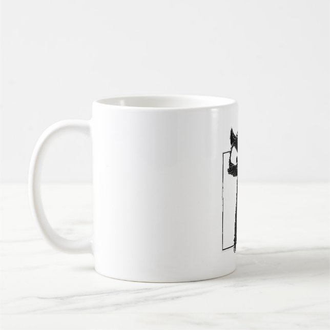 Caneca De Café Black Cat Baseball Horror Halloween (Esquerda)