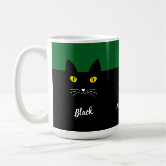 Caneca De Café Black Cat Mug Gift for Cat Lovers | Personalized