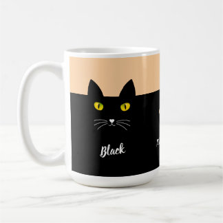 Caneca De Café Black Cat Mug Gift for Cat Lovers | Personalized