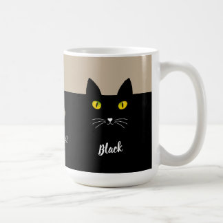Caneca De Café Black Cat Mug Gift for Cat Lovers | Personalized