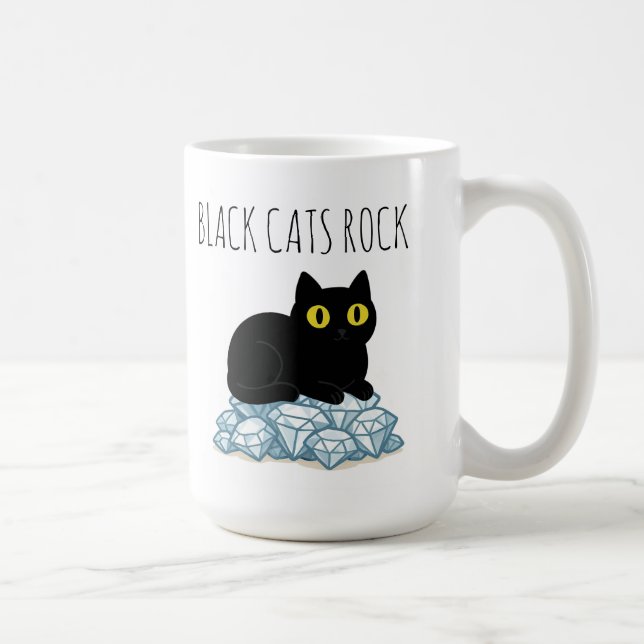 Caneca De Café Black cats rock (Direita)