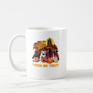 Caneca De Café Black Cats Trick Or Treat Halloween Spooky Night