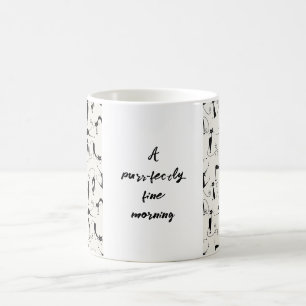 Caneca De Café Black & Cream Cat Mug personalizável