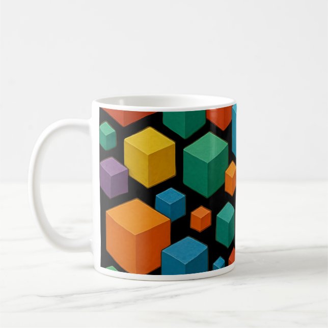 Caneca De Café Black cube Mug (Esquerda)