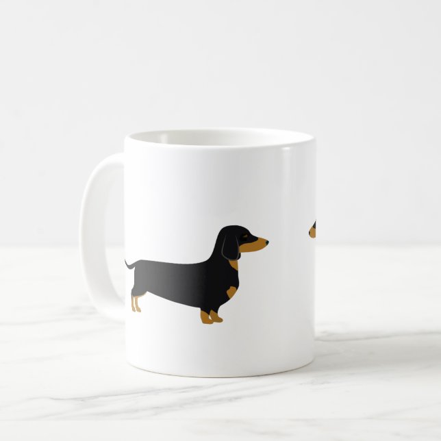Caneca De Café Black Daschund Mug (Frente Esquerda)