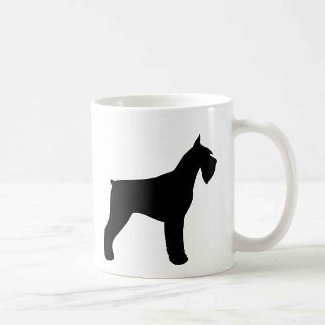 Caneca De Café Black Giant Schnauzer Silhouettes Dog Lover's (Direita)