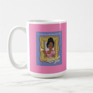 Caneca De Café Black Girl ama Mug em roxo com rosa BG