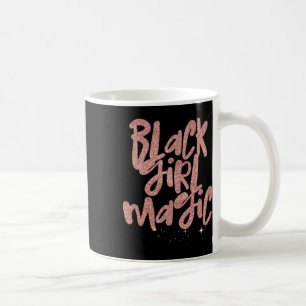 Caneca De Café Black Girl Magic Pink Stars Afro Black Queen Melan