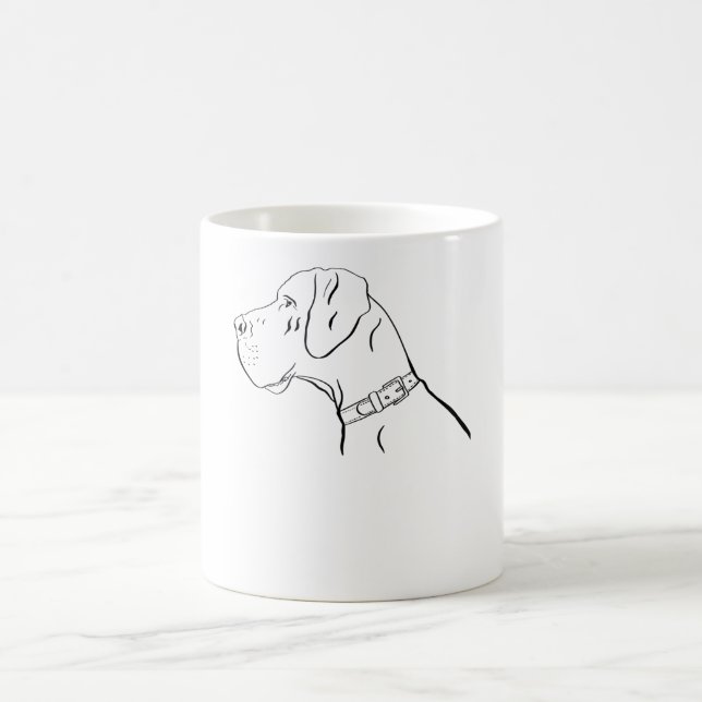 Caneca De Café Black Great Dane Dog (Centro)