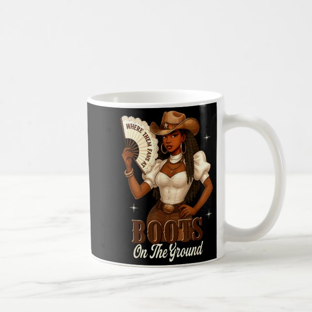 Caneca De Café Black History Boots On The Ground Cowgirl Western  (Direita)
