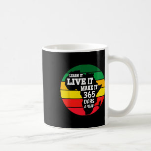 Caneca De Café Black History Month 2025 Live It Learning It Make 