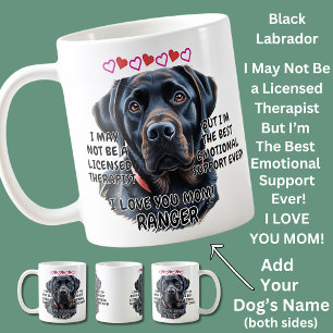 Caneca De Café Black Labrador, adicione o nome do cão, altere o t