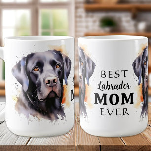 Caneca De Café Black LABRADOR MOM Dog Lover Black Lab Retriever