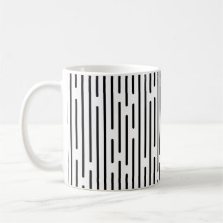 Caneca De Café Black Line Geometric Pattern 