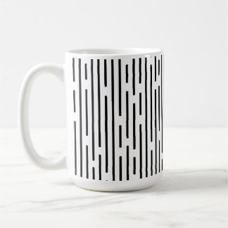 Caneca De Café Black Line Geometric Pattern