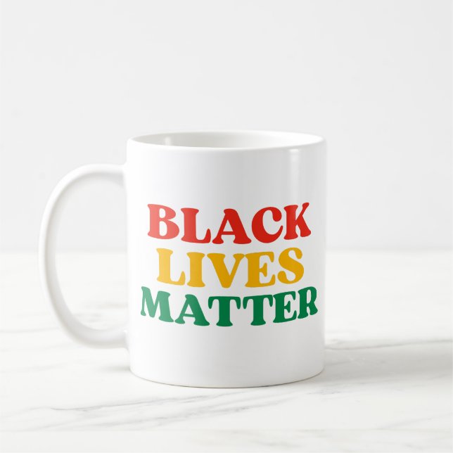 Caneca De Café Black Lives Matter Ornament (Esquerda)
