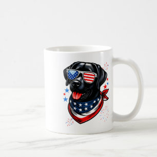 Caneca De Café Black Patriotic American Labrador Retriever 4º De