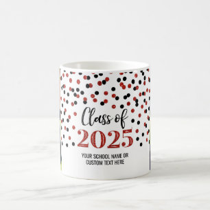 Caneca De Café Black Red Class of 2025 Coffee Mug