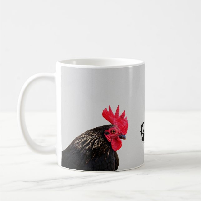 Caneca De Café Black Rooster - Bom dia - Personalizável (Esquerda)