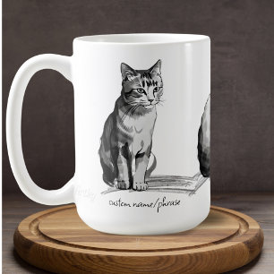 Caneca De Café Black White Bel("Bela Branca Branca") - Nome Perso
