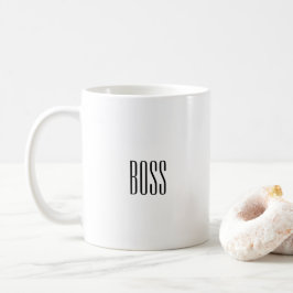 Caneca De Café Black White Boss Cote