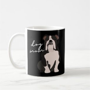 Caneca De Café Black White Buldogue Dog Mãe