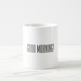 Caneca De Café Black White Good Morning Cote Mug