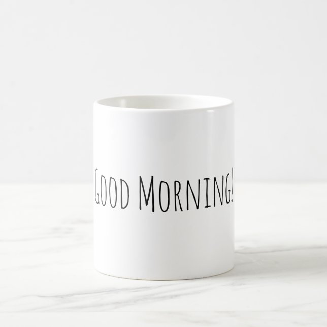 Caneca De Café Black White Good Morning Cote Mug (Centro)