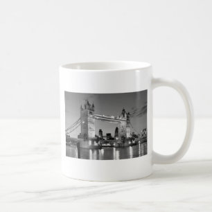 Caneca De Café Black White Tower Bridge