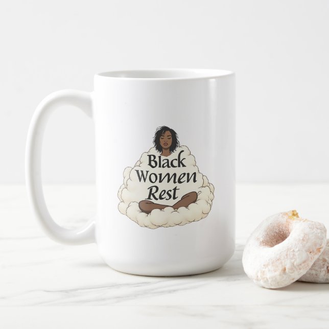 Caneca De Café Black Women Rest (Com Donut)