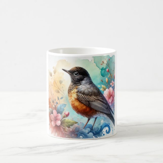 Caneca De Café Blackheaded Nightingale Thrush 170724AREF128 - Wat (Centro)