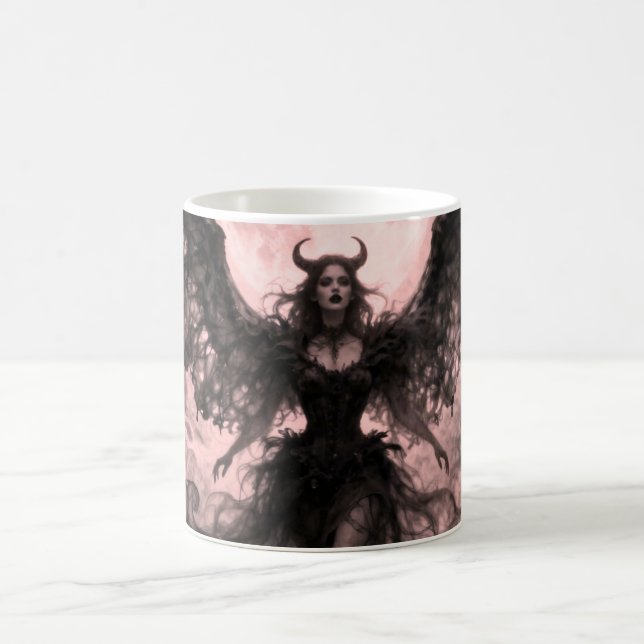 Caneca De Café Blackwing Moon - Impressão de Arte Digital de Fant (Centro)