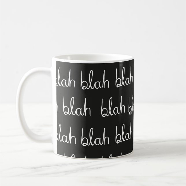 Caneca De Café Blah blah padrão perfeito.  (Esquerda)