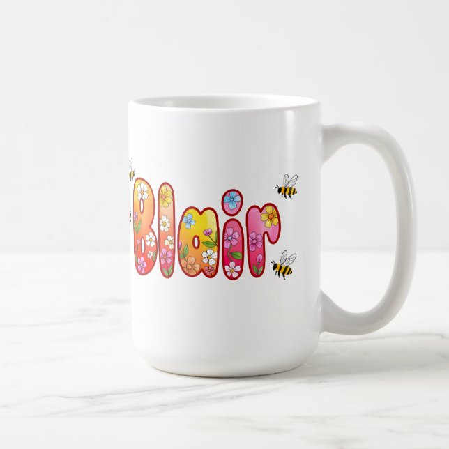 Caneca De Café Blair - Floral and Bee Design Mug (Direita)