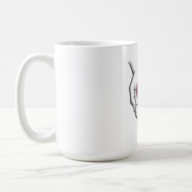 Caneca De Café Bleeding Heart Aesthetic Mug (Esquerda)