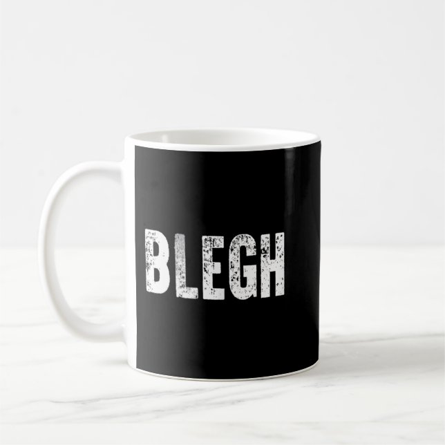 Caneca De Café BLEGH Funny Heavy Metal Metalcore Rock Music Singe (Esquerda)