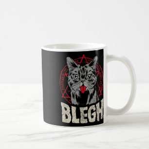 Caneca De Café Blegh Metalcore Cat Pentagram Funny Break Musi