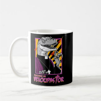 Caneca De Café Bless By Velocipastor, Cool Dinosaur Parish Priest