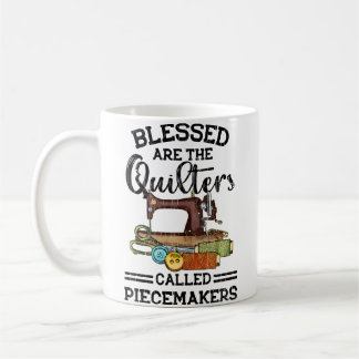 Caneca De Café Blessed Are The Quilters Funny Quilting Sewing Sew
