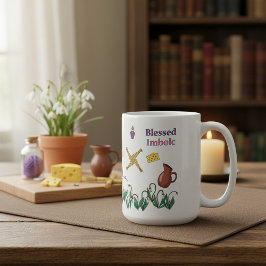 Caneca De Café Blessed Imbolc Mug Pagan Seasonal Design 