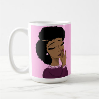 Caneca De Café Blessings & Faith (fundo rosa)