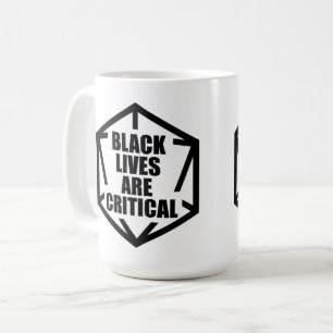 Caneca De Café BLM Black Lives são críticas [B&W]