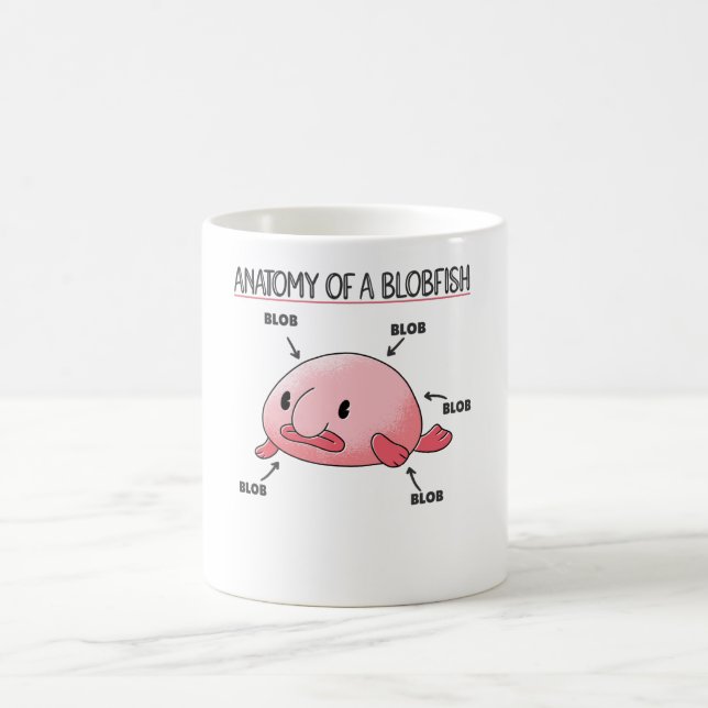 Caneca De Café Blobfish Afirma Anatomia De Blobfish (Centro)