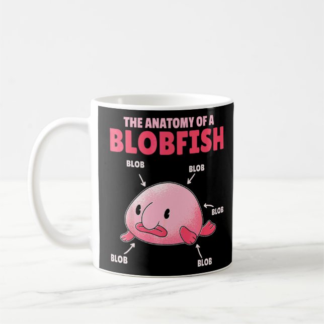 Caneca De Café Blobfish Afirma Anatomia De Blobfish (Esquerda)