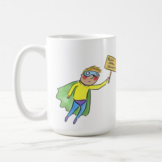 Caneca De Café Block Chain Security (Esquerda)