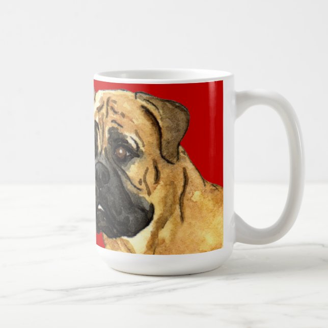 Caneca De Café Bloco de Cor do Bullmastiff (Direita)