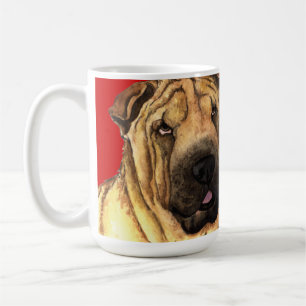 Caneca De Café Bloco de Cores Shar-Pei