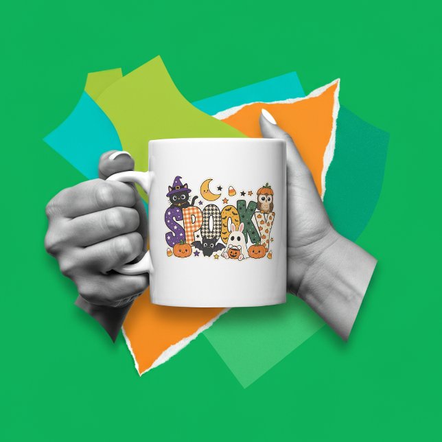 Caneca De Café Bloco de Letras Assustadoras (Criador carregado)