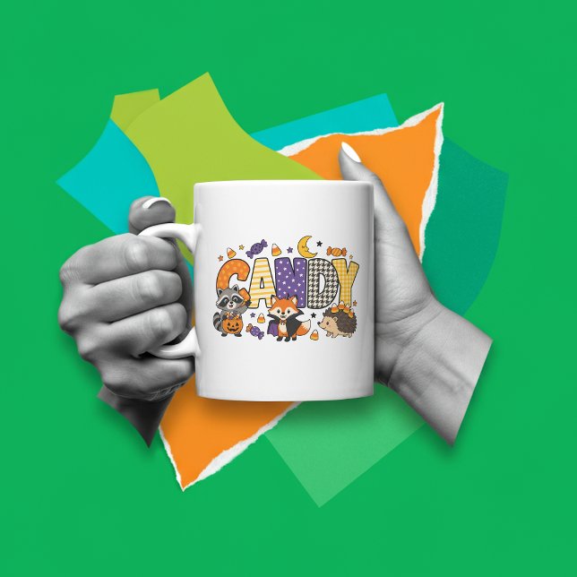Caneca De Café Bloco de Letras de Doce (Criador carregado)