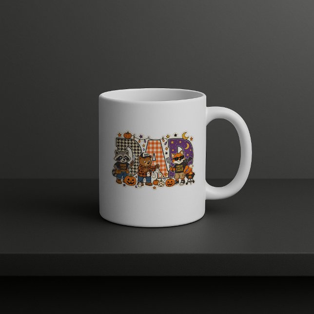 Caneca De Café Bloco de Letras de Papai Assustador  (Criador carregado)